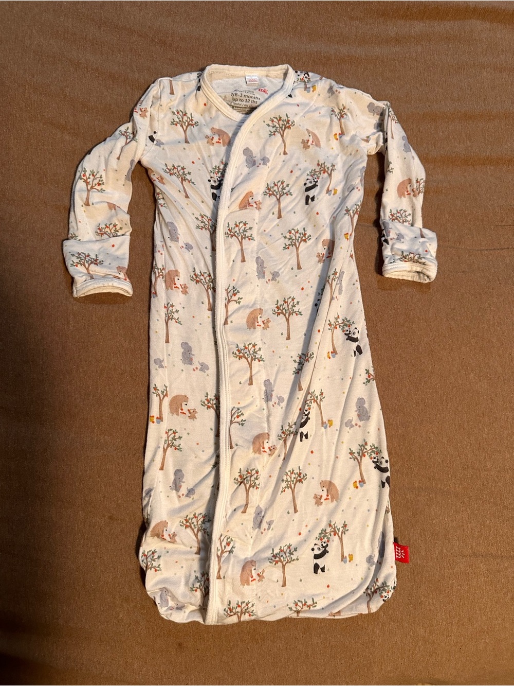 Magnetic Me Cream Woodland Animals Kids Pajama Sleep Sack